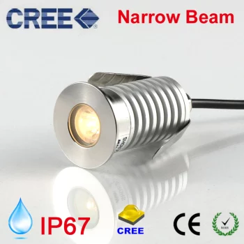 CREE LED Underground Lamp IP67 12V 24V 1W 3W Garden Outdoor Spot Ground Light Narrow Beam Angle Recessed Spotlight 15degree Inground Uplight