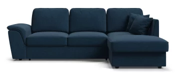 Угловой правый диван Марсель рогожка Malmo синий