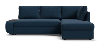 Угловой правый диван Порто НПБ рогожка Malmo синий
