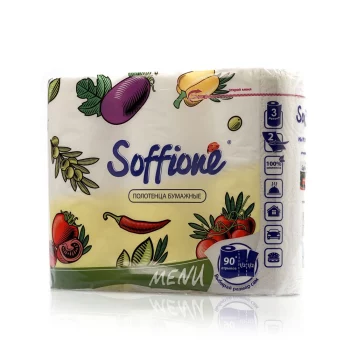 Бумажные полотенца Soffione Menu 2х-слойные 3шт